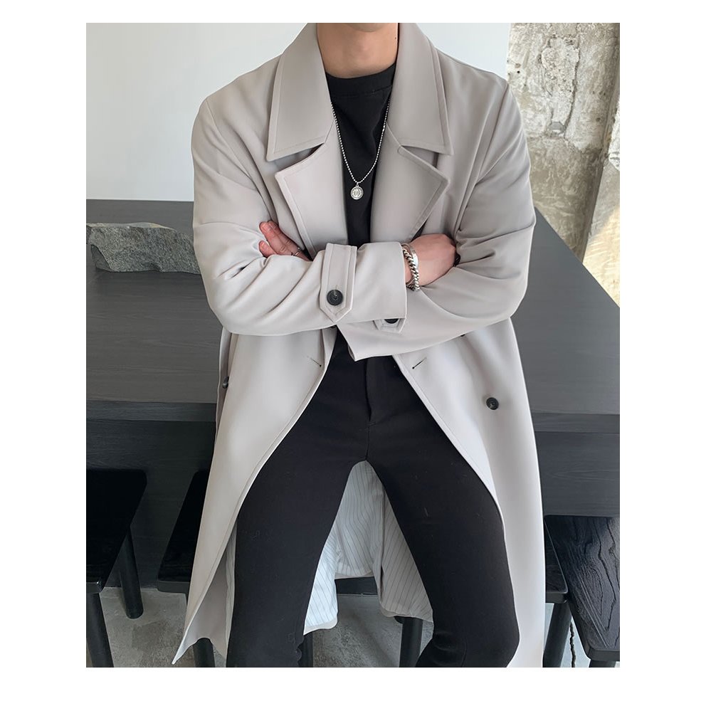 Áo khoác măng tô nam dáng dài AKD28 có đai lưng phong cách Hàn Quốc Hero Clothes