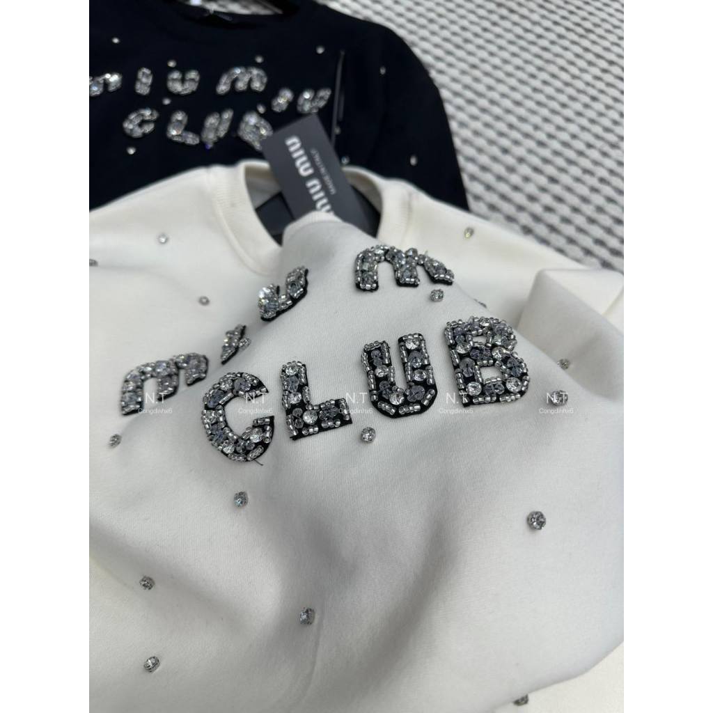 ÁO NỈ MIU MIU  ĐÁ FREESIZE HÀNG QC