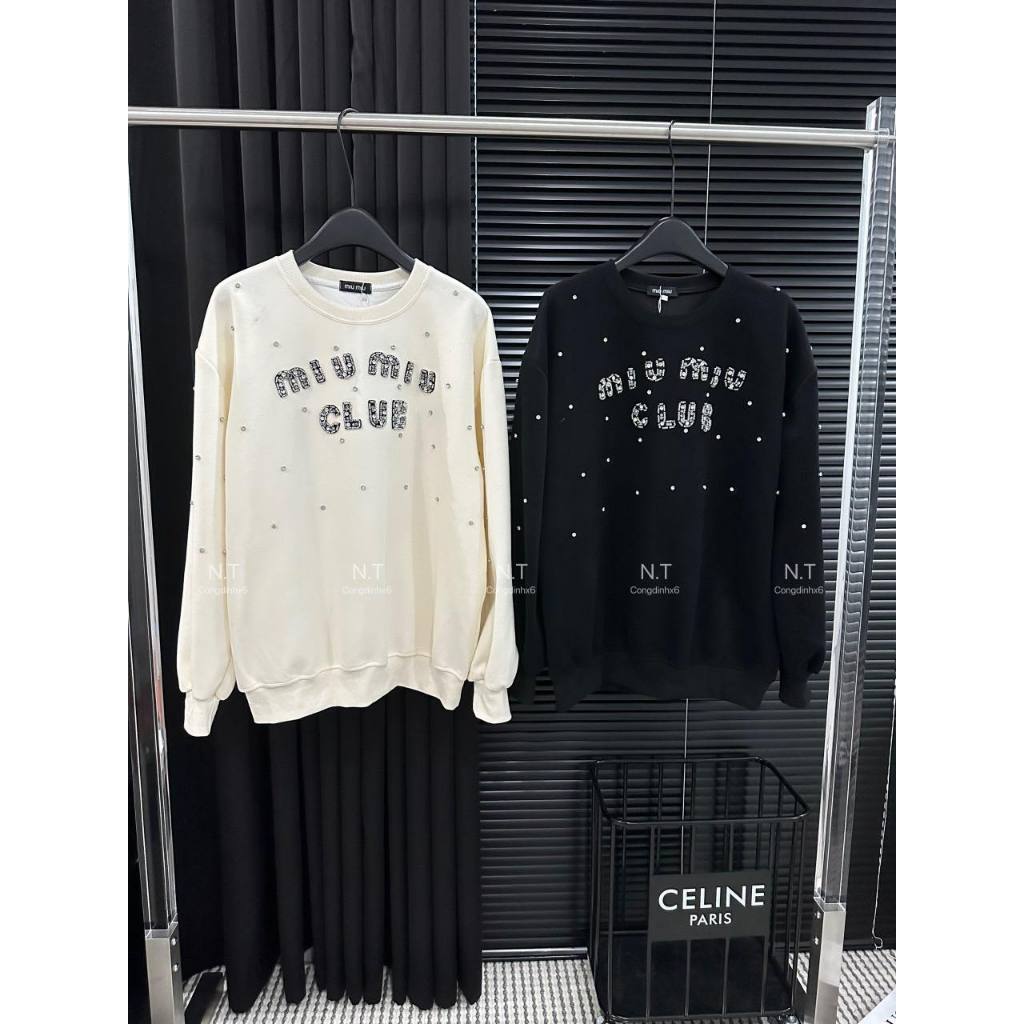 ÁO NỈ MIU MIU  ĐÁ FREESIZE HÀNG QC