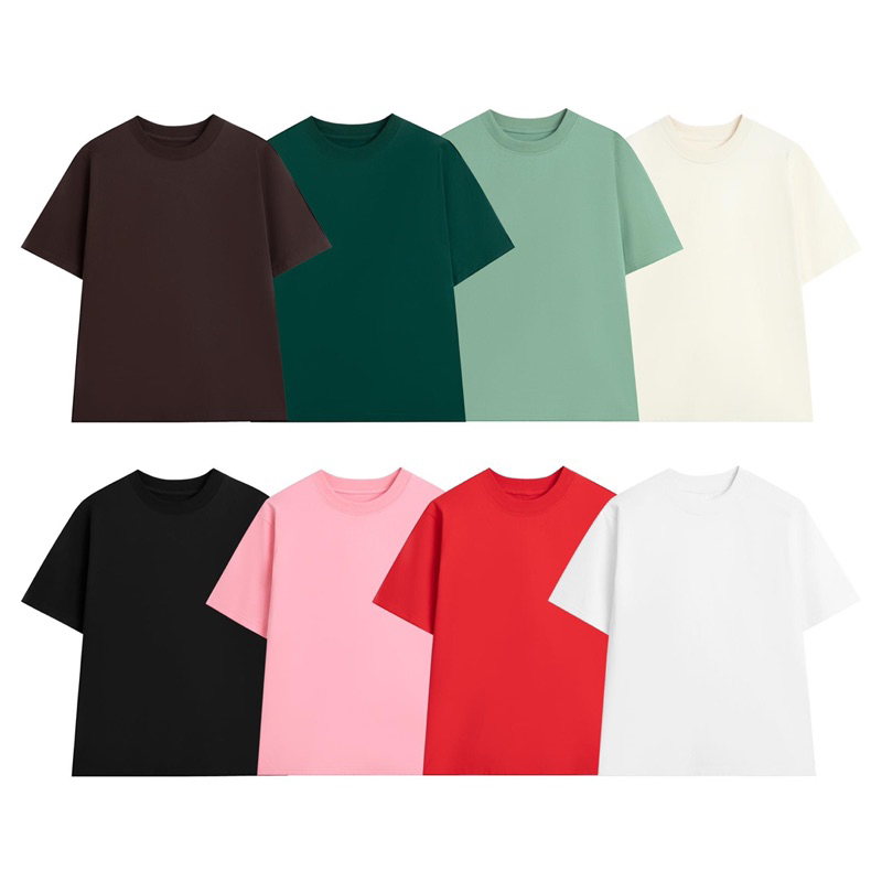 Áo Thun Trơn Basic Nam Nữ Unisex From Oversize 100% Cotton