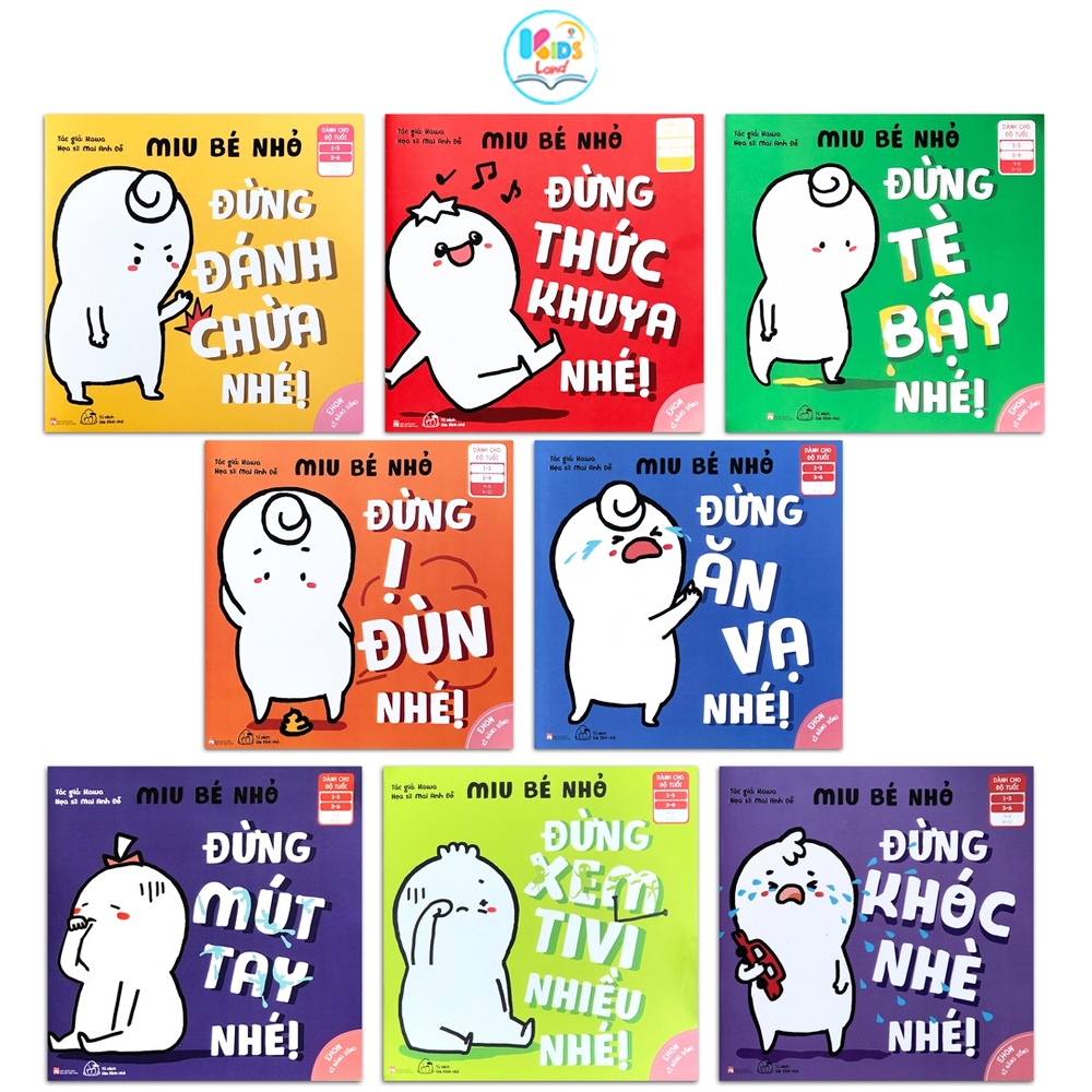 Sách Ehon Miu Bé Nhỏ Trọn Bộ 8 Cuốn dạy Trẻ về Kỹ Năng Sống