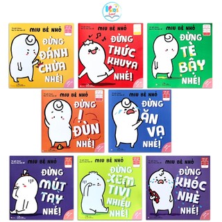 Sách ehon miu bé nhỏ trọn bộ 8 cuốn dạy trẻ về kỹ năng sống