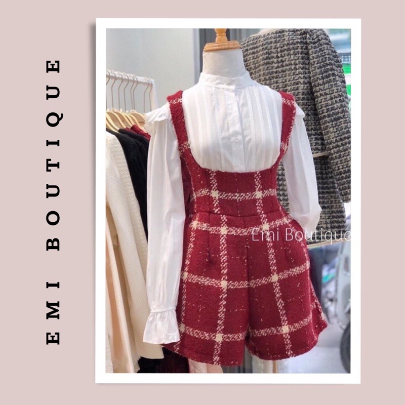 Set yếm dạ đỏ siêu hot năm nay