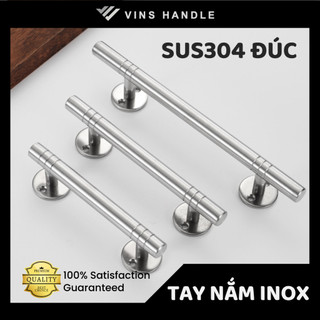 [Finson] TAY NẮM INOX ĐẶC ĐẦU BẰNG FINSON có đủ kích cỡ - Tay nắm cửa inox 304 đặc