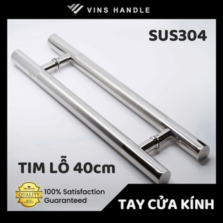 Tay nắm cửa kính cường lực inox 304 ống phi 32, phi 38 dài 60cm