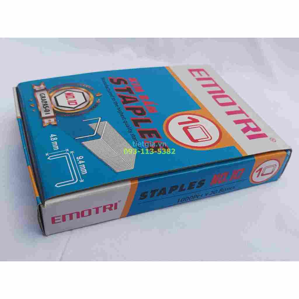 KIM BẤM SỐ 10, đủ 1000 kim/hộp