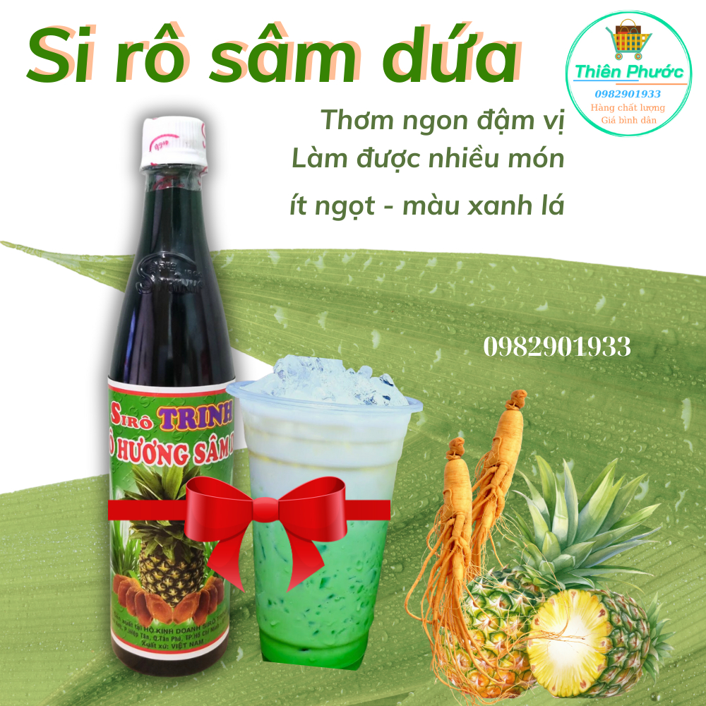 Si rô sâm dứa 650ml - Si rô Trinh Sâm dứa