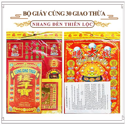 Bộ Cúng Giao Thừa Đêm 30 Tết - Hàng Mã Thiên Lộc