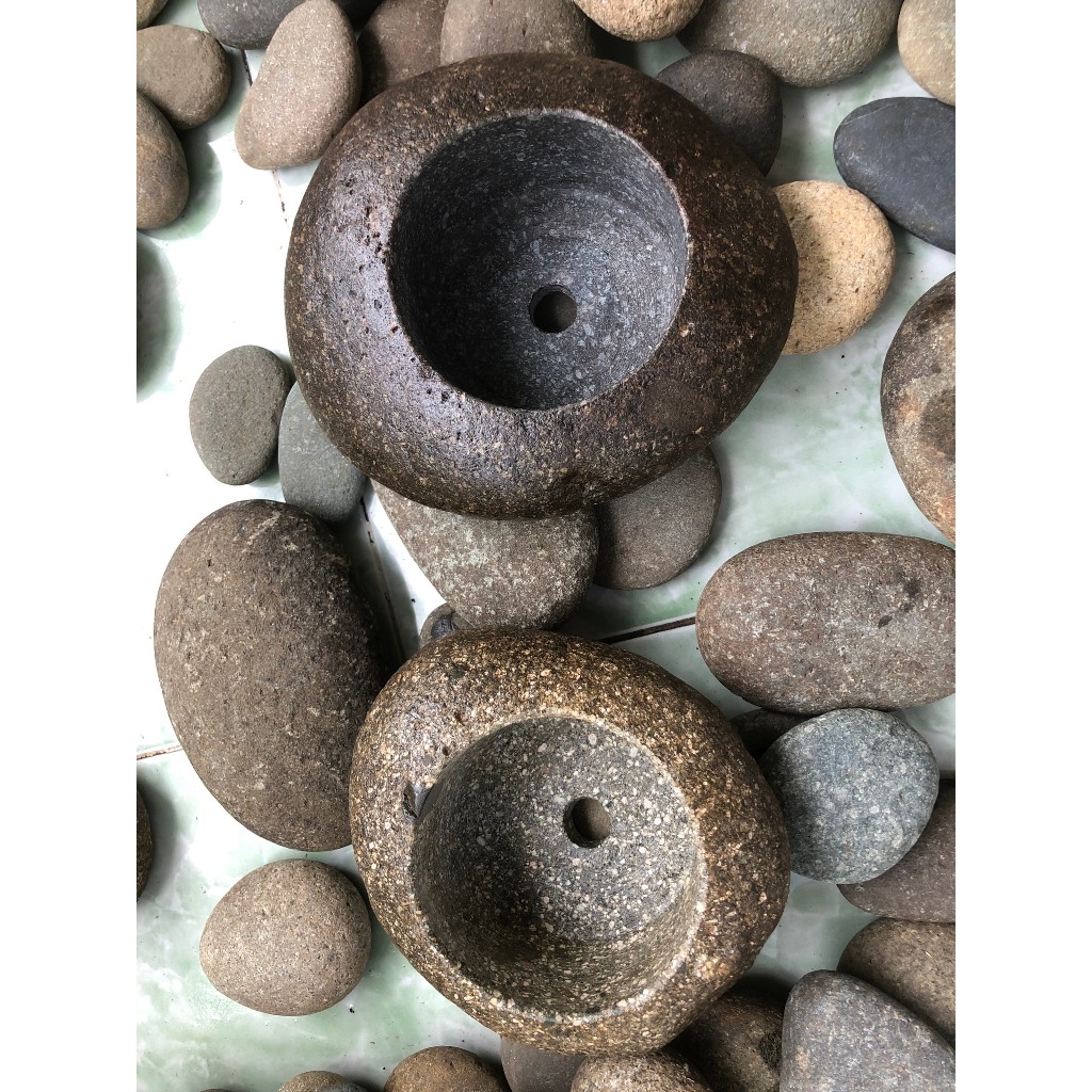 Chậu Đá Cuội Trồng Sen Đá, Chậu Đá Cuội Bonsai - StoneStories.vn