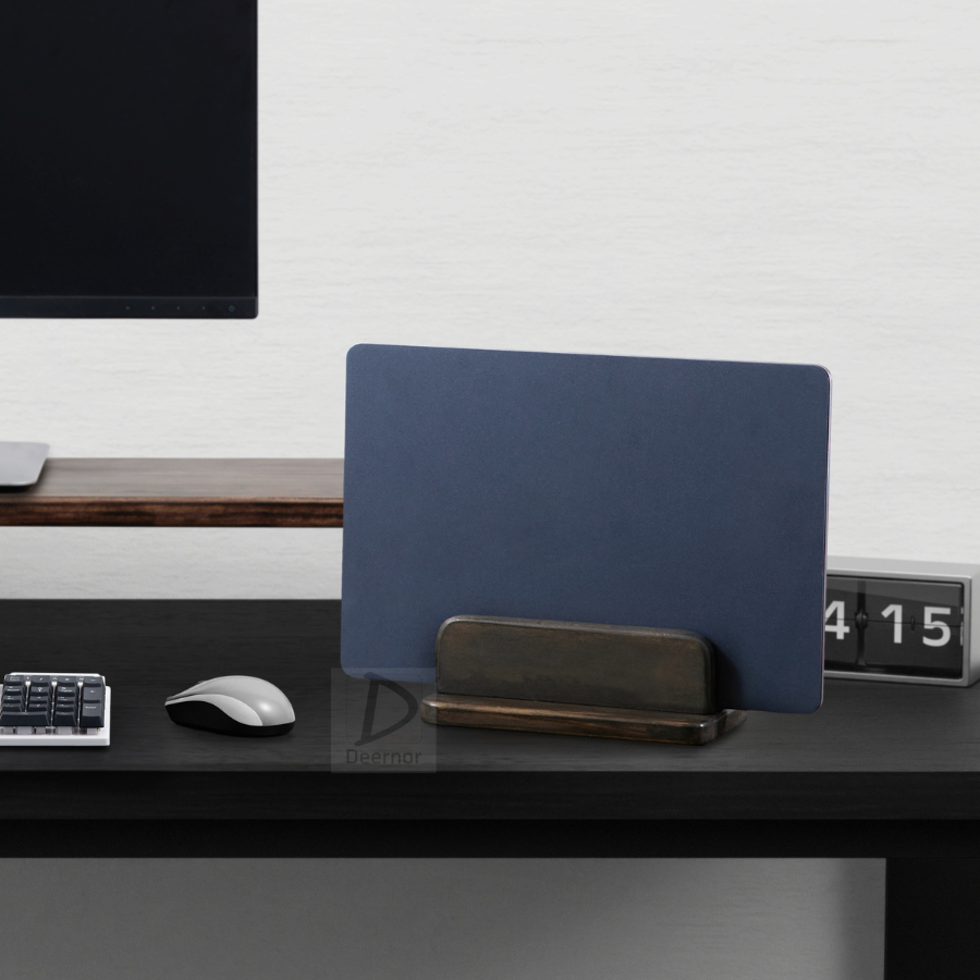 Giá đỡ laptop, kệ dựng laptop dang thẳng - DEERNOR - Gỗ thông nguyên khối