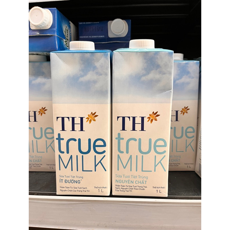 Sữa tươi tiệt trùng Th True Milk 1 lít có đường/ít đường/nguyên chất