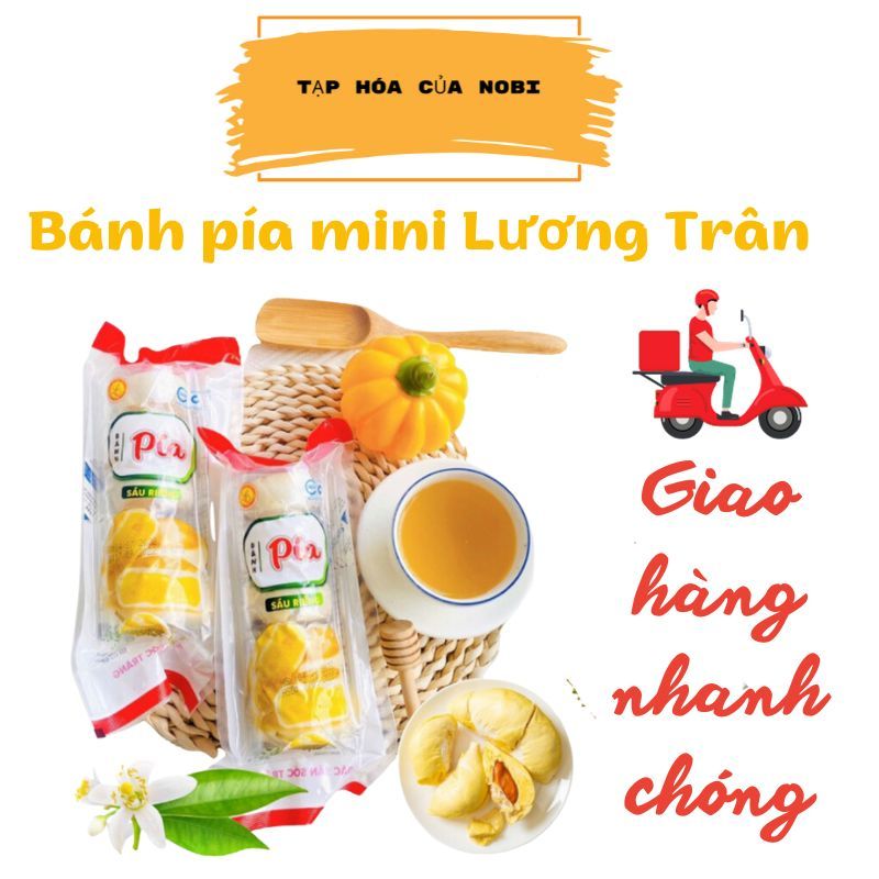 Bánh Pía Mini Hiệu Lương Trân, 1 gói Khay 5 Cái Nhân Sầu Riêng Đậu Xanh 100GR