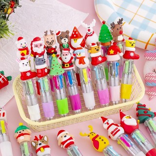 Bút bi bấm 4 ngòi NOEL_ Bút NOEL giáng sinh giá rẻ_quà noel cho học sinh