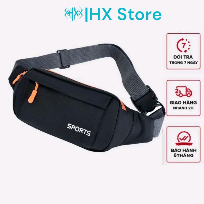 Túi bao tử SPORTS đeo hông,đeo bụng, đeo chéo nam nữ chạy bộ tập gym Sport