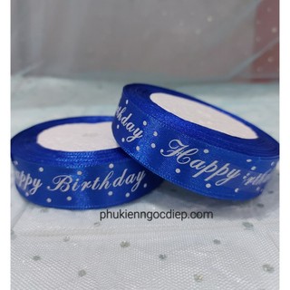 Ruy băng lụa xanh dương (bản rộng 2cm)