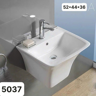 Chậu lavabo liền khối treo tường
