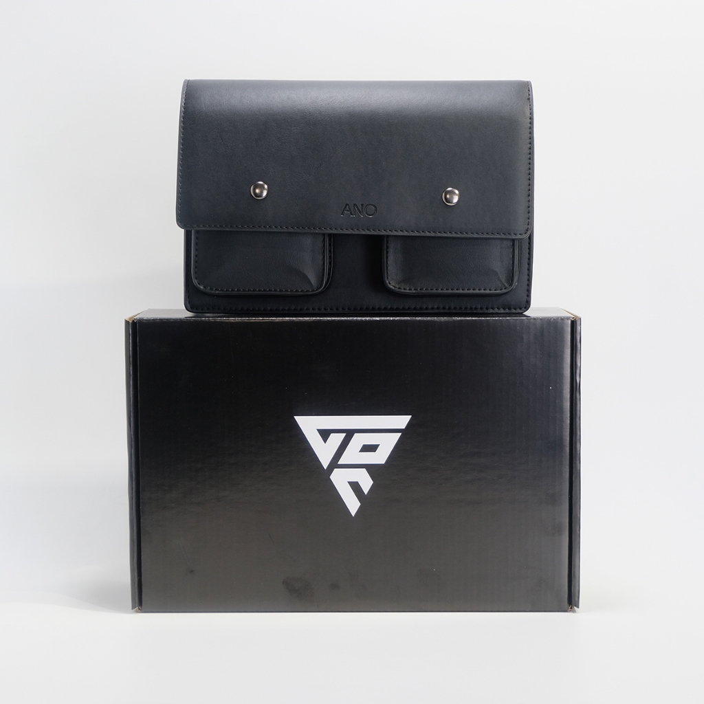 Túi đeo chéo nam ANO da thật thiết kế 2 túi hộp TC048