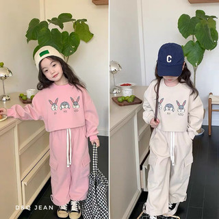 10-30kg bộ thỏ dài tay cho bé gái, set đồ thu đông dài tay cho bé gái