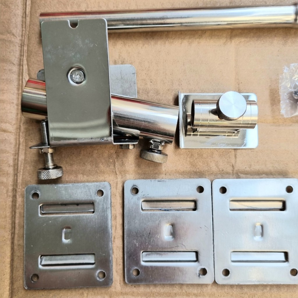 Bộ pat thùng câu đài inox 3 món,bass gắn thùng câu đài đa năng