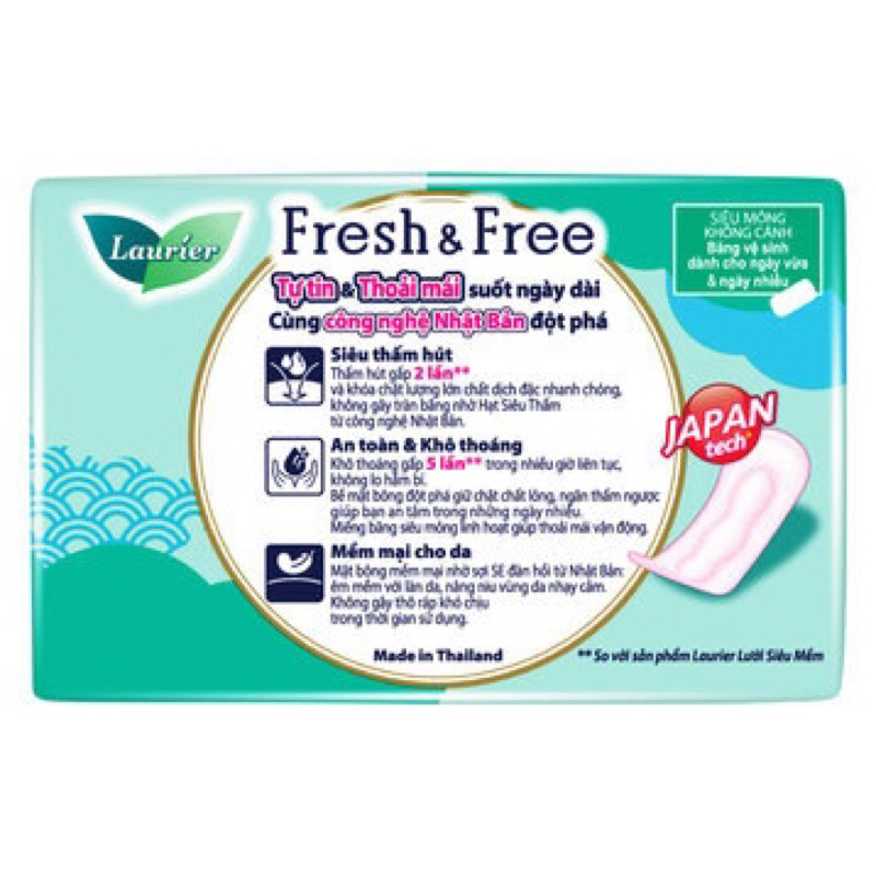 Combo 4gói băng vệ sinh Laurier siêu mỏng 8 miếng