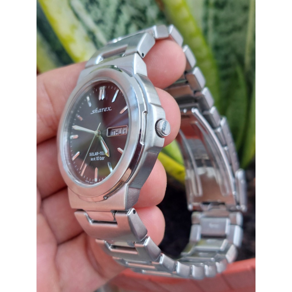 Đồng hồ nam Sharex mặt đen chạy pin hàng Si