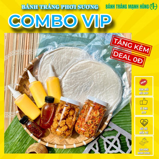 COMBO phơi sương MUỐI TÉP HÀNH - BƠ BÉO - TẶNG TÓP MỠ RIM CAY - Bánh Tráng Mạnh Hùng