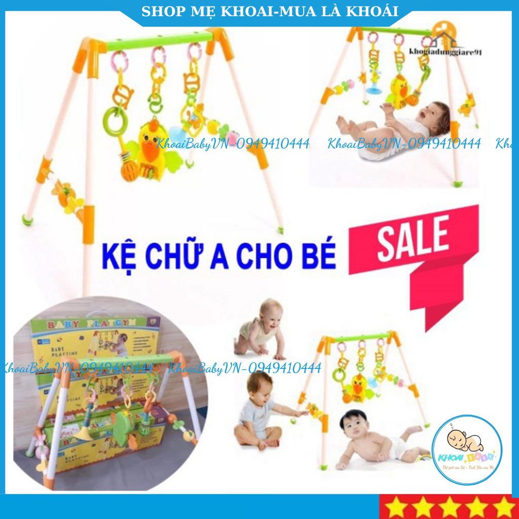 Đồ chơi cho bé, Kệ chữ A cho bé Khoaibaby Có âm thanh vui nhộn, đồ chơi vận động cho bé sơ sinh-S009