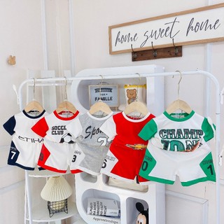 [Bé 7-26kg] Bộ ngắn tay quần đùi phối tay thể thao thun lạnh Minky Mom cho bé trai