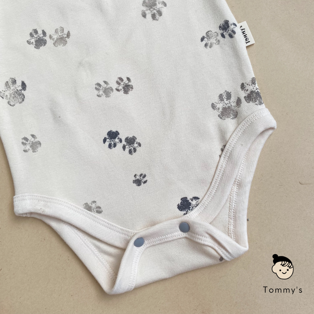 Bodychip kèm quần và mũ cún xám cho bé trai bé gái 0-24 tháng chất liệu cotton xuất Hàn Tommy House