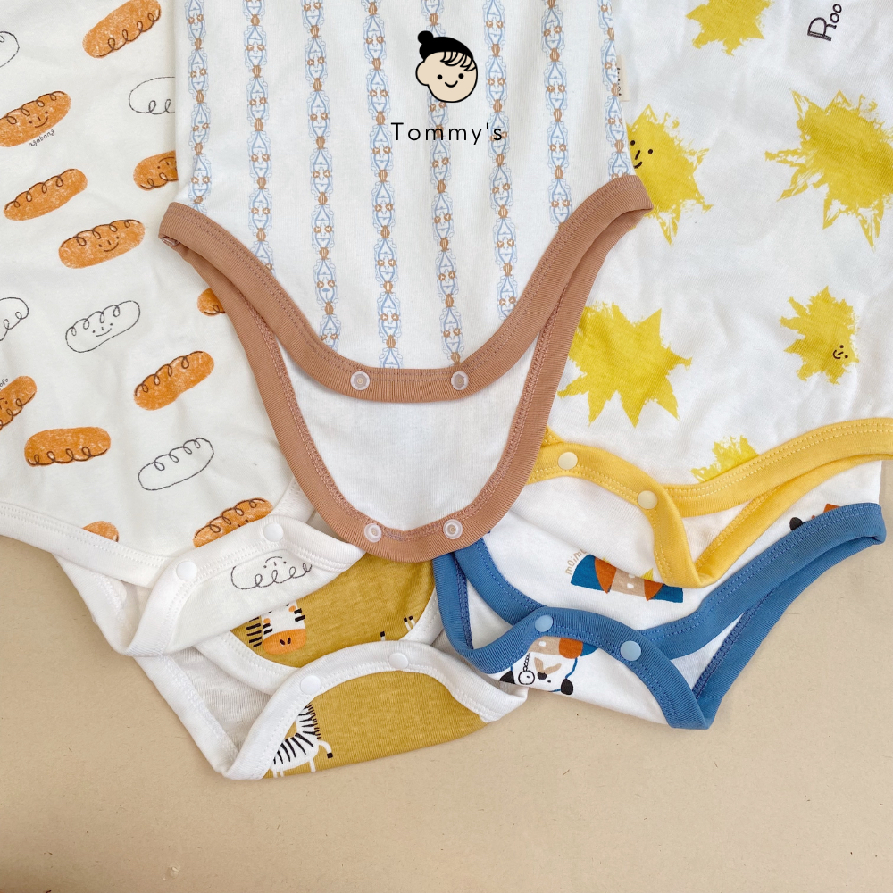 Set Body Tay Dài Kèm Quần Cạp Cao Bé Trai Bé Gái 0- 24 Tháng Chất Liệu Thun Cotton Xuất Hàn TOMMY HOUSE