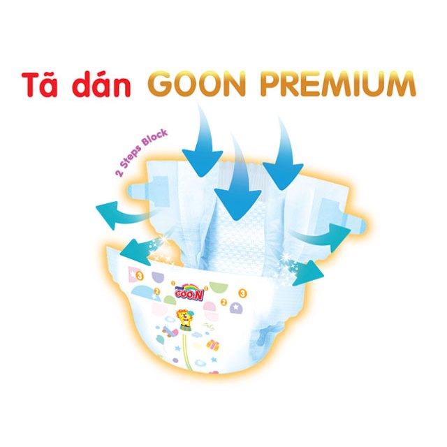 100 miếng tã dán sơ sinh Goon Premium size NB