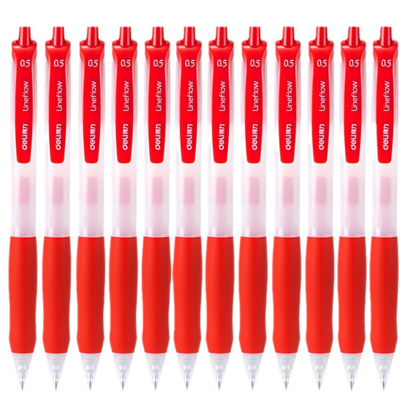Bút gel Deli A08 nhiều màu ngòi 0,5mm mực viết trơn êm