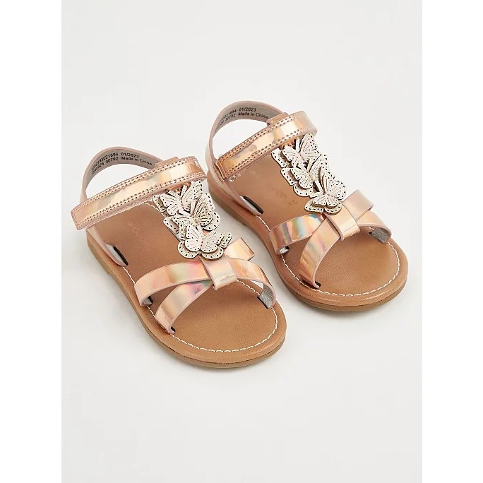 Dép sandal George hồng butterfly heart tim bé gái_hàng chính hãng authentic