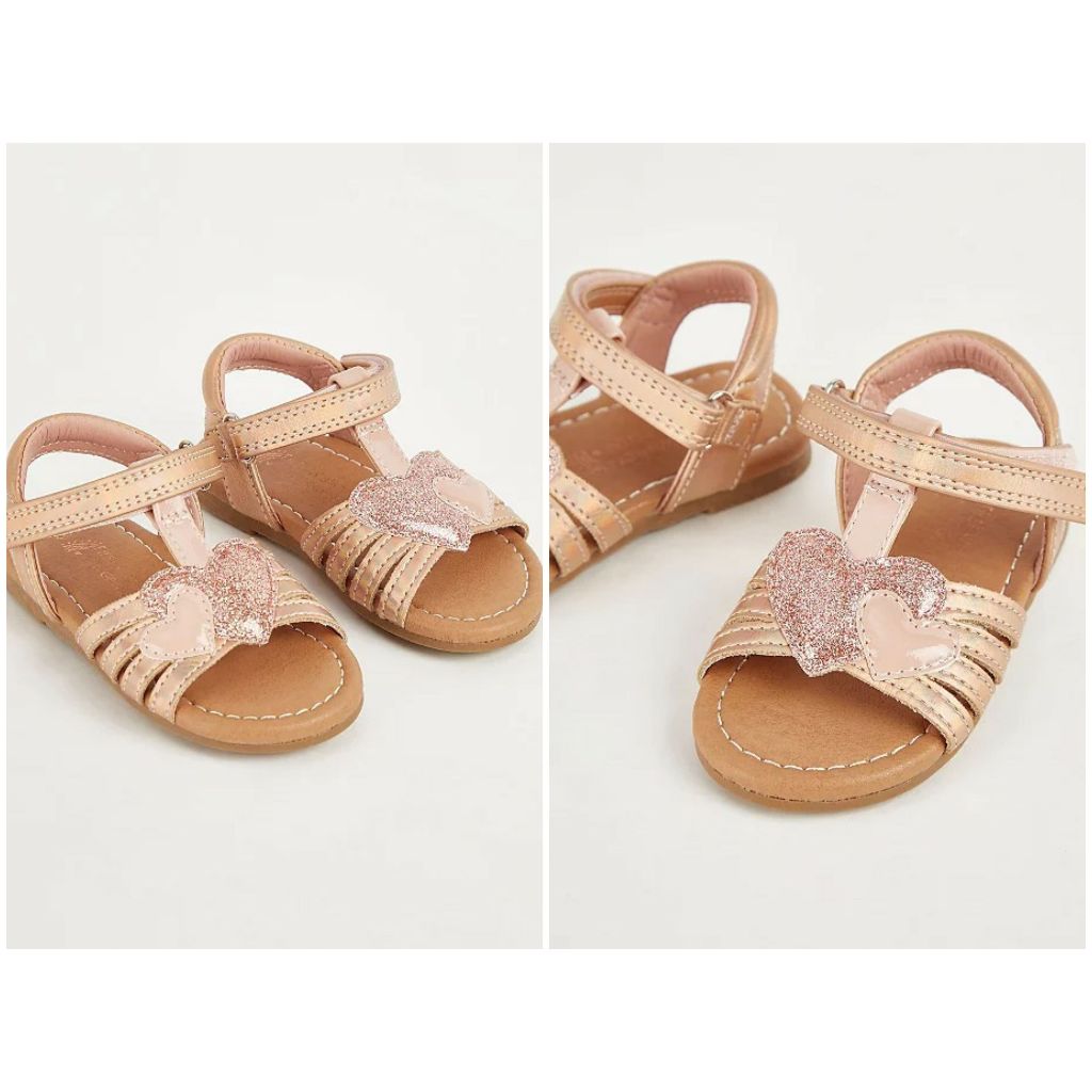 Dép sandal George hồng butterfly heart tim bé gái_hàng chính hãng authentic