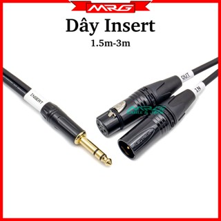 Dây INSERT Jack Canon, 6 Ly Stereo Ra 2 Đầu Canon Đực + Cái, Kết Nối Cổng insert mixer Sang Các Thiết Bị EQ, Compression