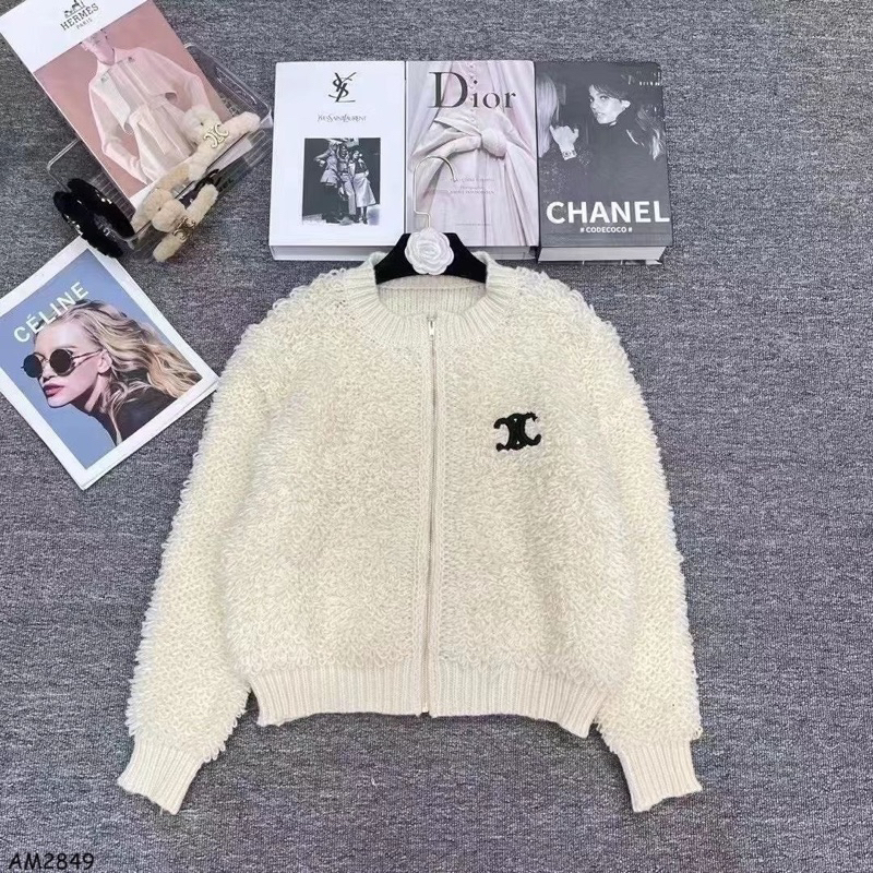 Áo Khoác Len Lông Nữ, Áo Khoác Cadigan Nữ Thêu Chữ X. Hàng Vải  Len Dày Dặn Loại 1 Có ảnh thật