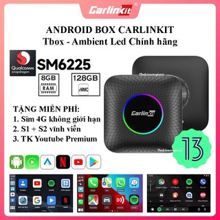 Carplay Android Box ô tô Carlinkit Tbox Ambient Led Qualcomm 6225 tặng Vietmap S2