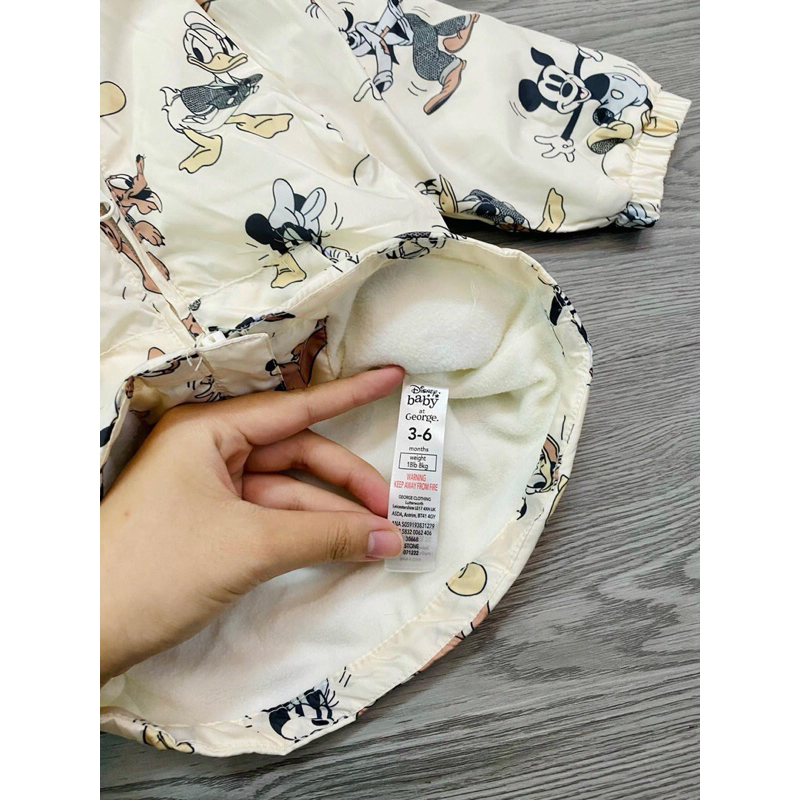 Áo gió 2 lớp lót nỉ George