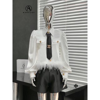 Quần short tafta 𝐀𝐒𝐇𝐘𝐋𝐄𝐘 đính nơ hai bên