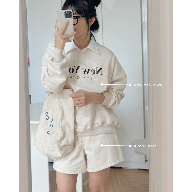Áo sweater nỉ bông New York 18made ✿ 𝐁𝐲 𝐄𝐢𝐠𝐡𝐭𝐞𝐞𝐧 𝐀𝐠𝐚𝐢𝐧