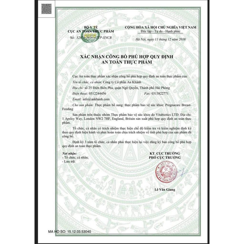 Vitamin Tổng Hợp Cho Phụ Nữ Sau Sinh Pregnacare Breast-Feeding