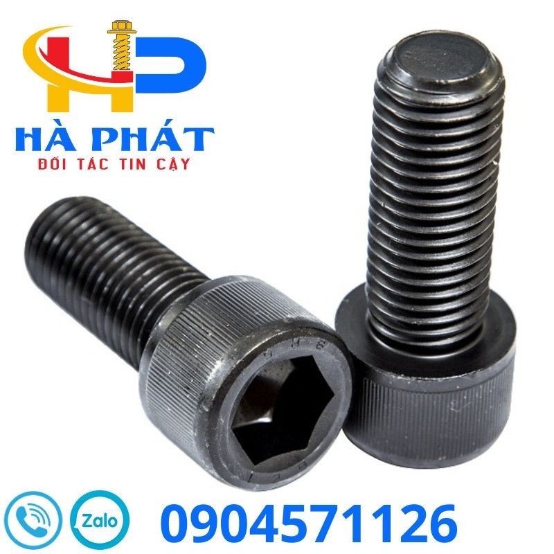 Bulong lục giác trụ M8x20 màu đen cấp độ bền 12.9