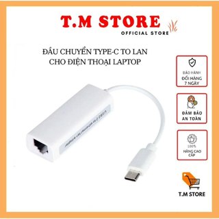 Dây Cáp Chuyển Đổi Mạng Cổng USB 2.0 Sang RJ45 Cho Máy Tính Và Văn Phòng Type-C Sang RJ45