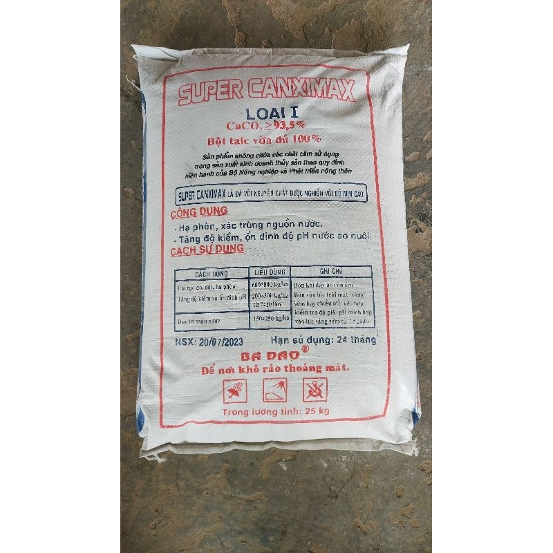 1kg vôi supper canxi loại 1 cho ốc bươu đen, ốc nhồi