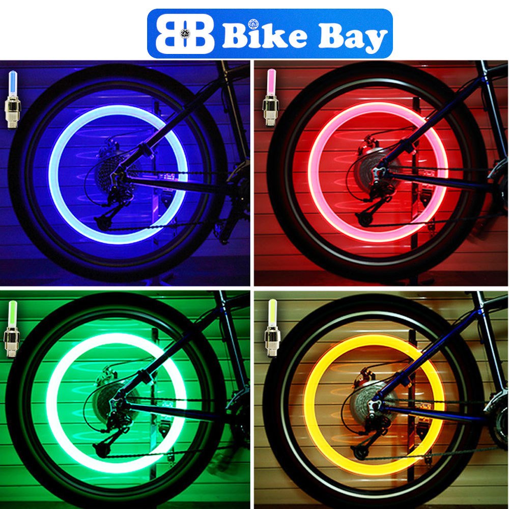 Đèn led gắn van xe đạp xe máy thể thao sáng mạnh DV001