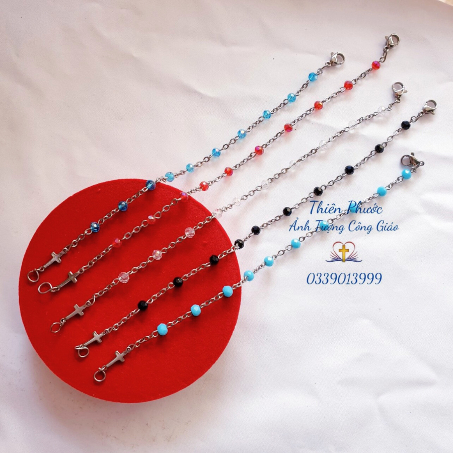 LẮC TAY MÂN CÔI - VÒNG Hạt Đeo Tay PHA LÊ 4ly | Quà tặng Công Giáo