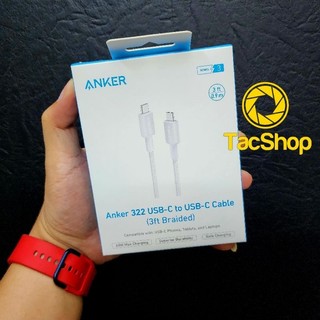 Cáp sạc type c - type c 0.9m anker 322 a81f5 hỗ trợ sạc nhanh 60w chính hãng