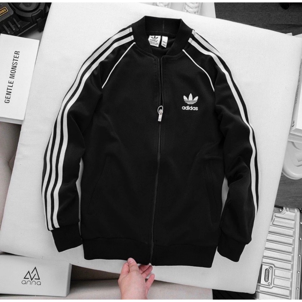 Áo Khoác Adidas 3 Sọc Chất Umi Hàn Dày Dặn Không Xù Lông - Áo Khoác Boy Phố Hottrend 2023