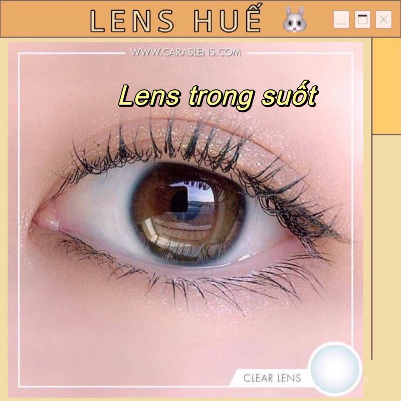 💧(𝗛𝗔̀𝗡𝗚 𝗖𝗢́ 𝗖𝗔̣̂𝗡) lens trong suốt không màu mang đi học, đi làm KHÔNG LỘ - Lens Huế 🐰