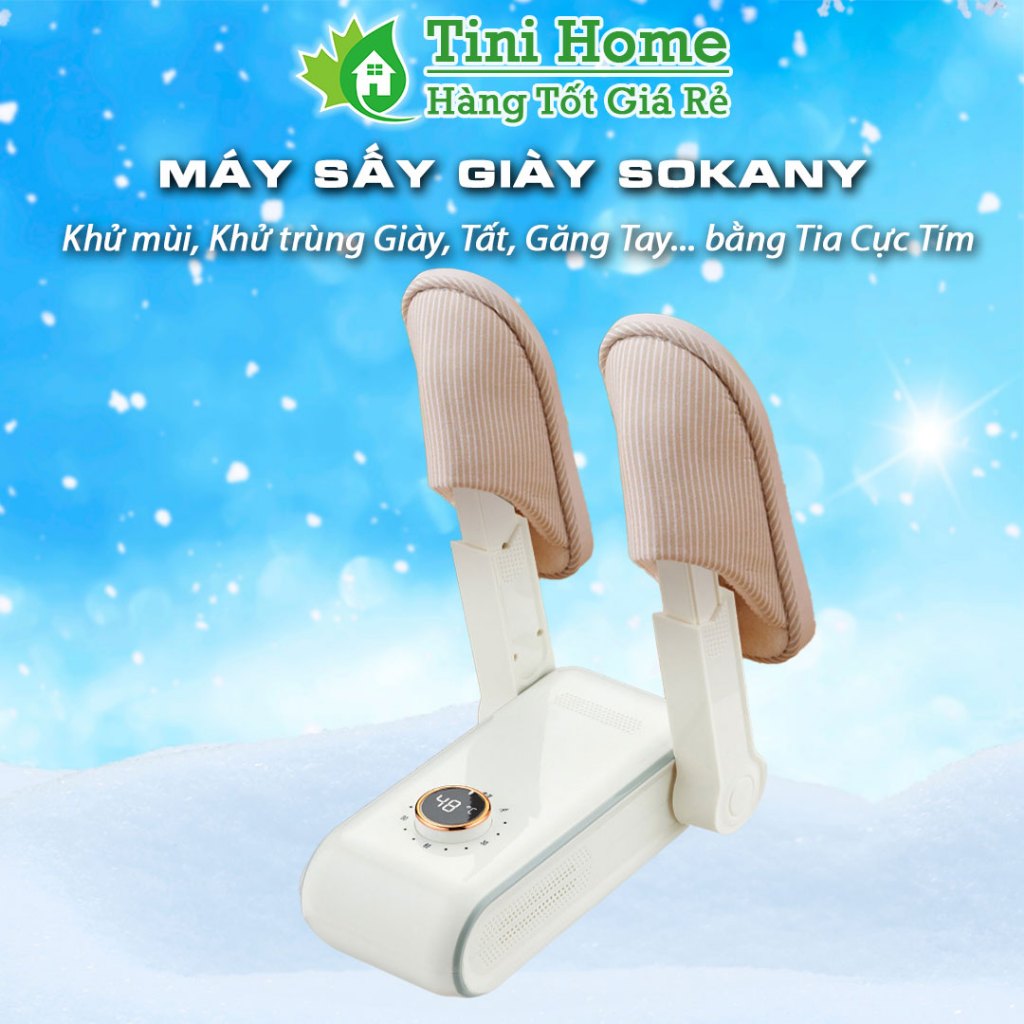 Máy Sấy Giày SOKANY Khử Mùi Khử Trùng Giày Tất Găng Tay Bằng Tia Cực Tím Loại Cao Cấp - Tinihome Shop